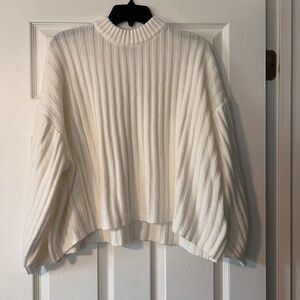 Princess Polly Ivory Ribbed Turtleneck Sweater